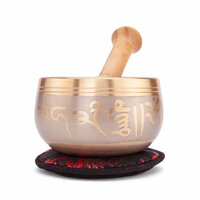 YOGA Gegraveerde Meditatie Klankschaal / Engraved Singing Bowl 