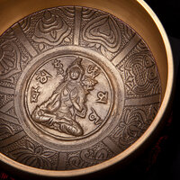 YOGA Gegraveerde Meditatie Klankschaal / Engraved Singing Bowl 