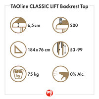 CLASSIC LIFT Backrest Top 76 cm Cr&egrave;me TAO-line / Welltouch