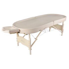 Ayurveda Oval Massagetafel pakket Crème 204X81cm | Ayurveda Oval Massage Table Package Beige 204X81cm TAO-line/WellTouch