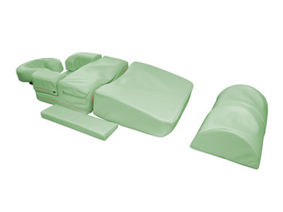 Pregnancy Massage Bolster Set Beige H. + 2 Voetsteunen