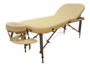 Contour Oval Alu Pro Comfort Massagetafel Pakket + rugleuning Crème Collini_
