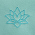 YOGA fleece deken ASANA 150 x 200 cm met LOTUS teken_