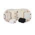 Ayurveda Oval Massagetafel pakket Crème 204X81cm | Ayurveda Oval Massage Table Package Beige 204X81cm TAO-line/WellTouch_